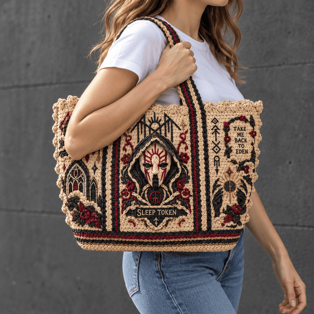 SLTK Straw-Style Embellished Tote Bag DNBN