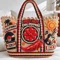 RHCP Straw-Style Embellished Tote Bag NTKO