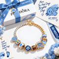 UNC Gold Charm Bracelet Set BMD