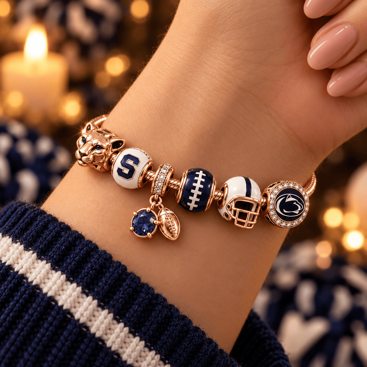 PSNL Gold Charm Bracelet Set PNPA