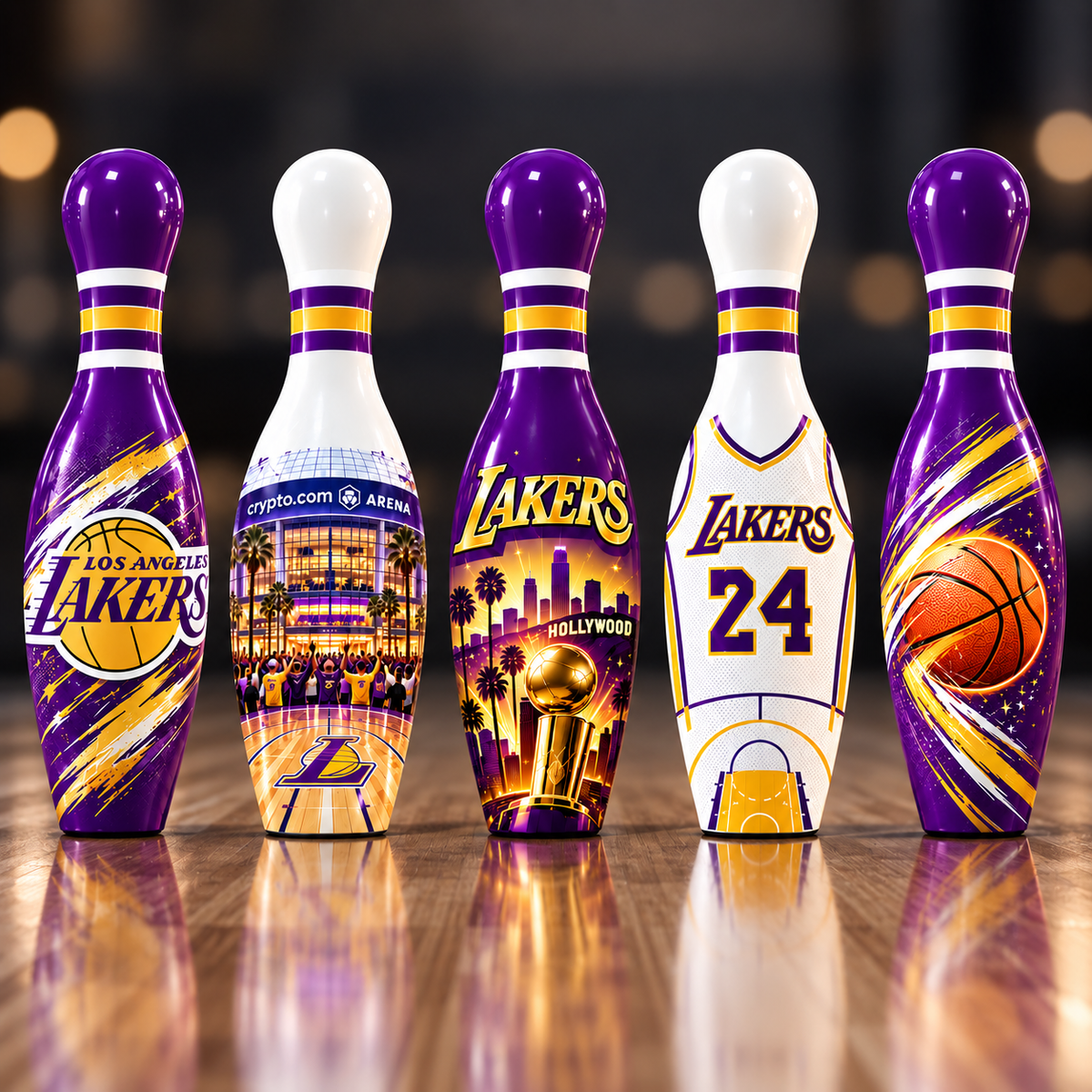LAL 5-Piece Decorative Bowling Pin Set PNPA