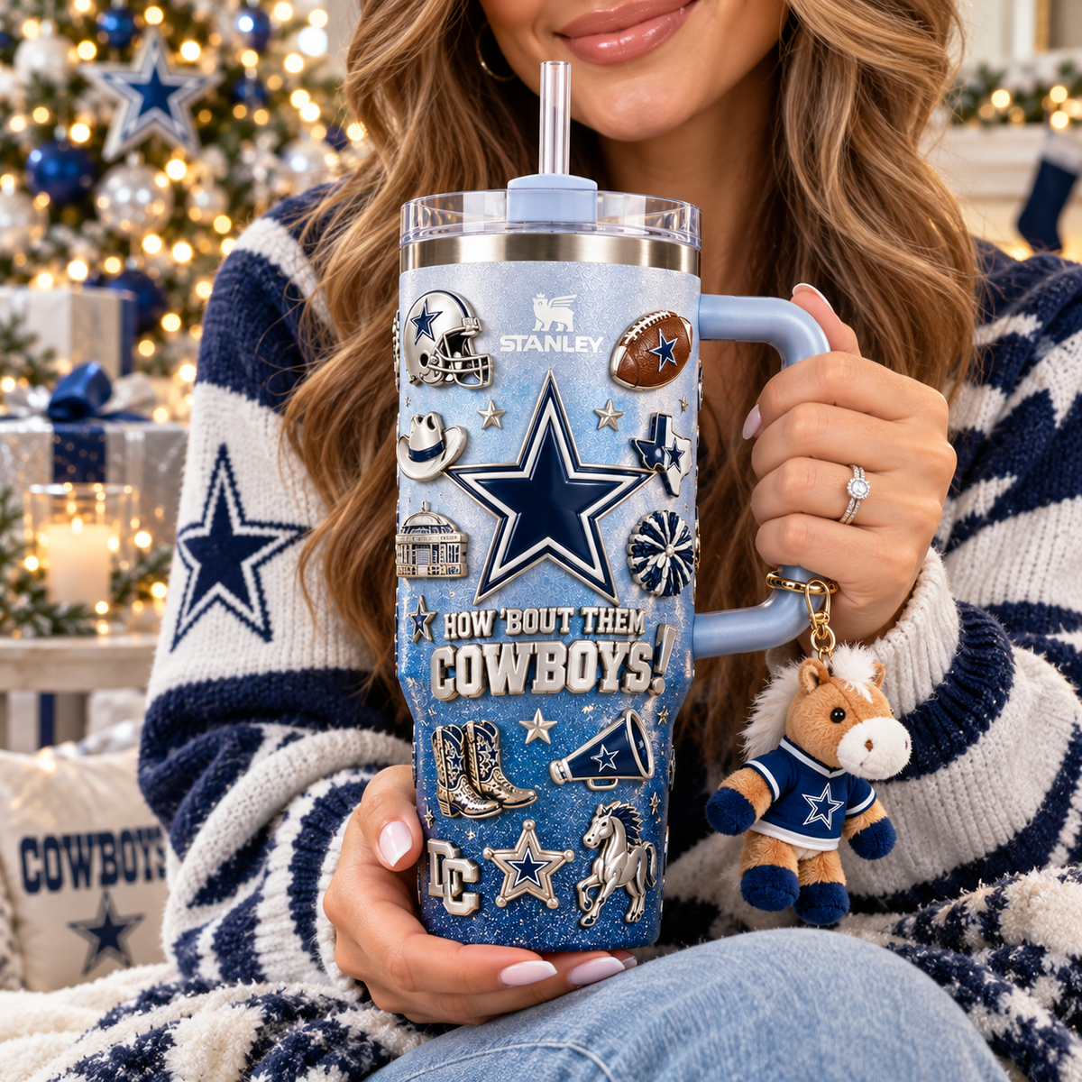 DLCB 40oz 3D Embossed Glitter Tumbler Collector Edition TTNL