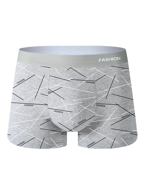 4-Pack Men's Boxer Briefs Fashionable Comfortable Soft Fabric Advanced Sports Fitness Casual Underwear for Men