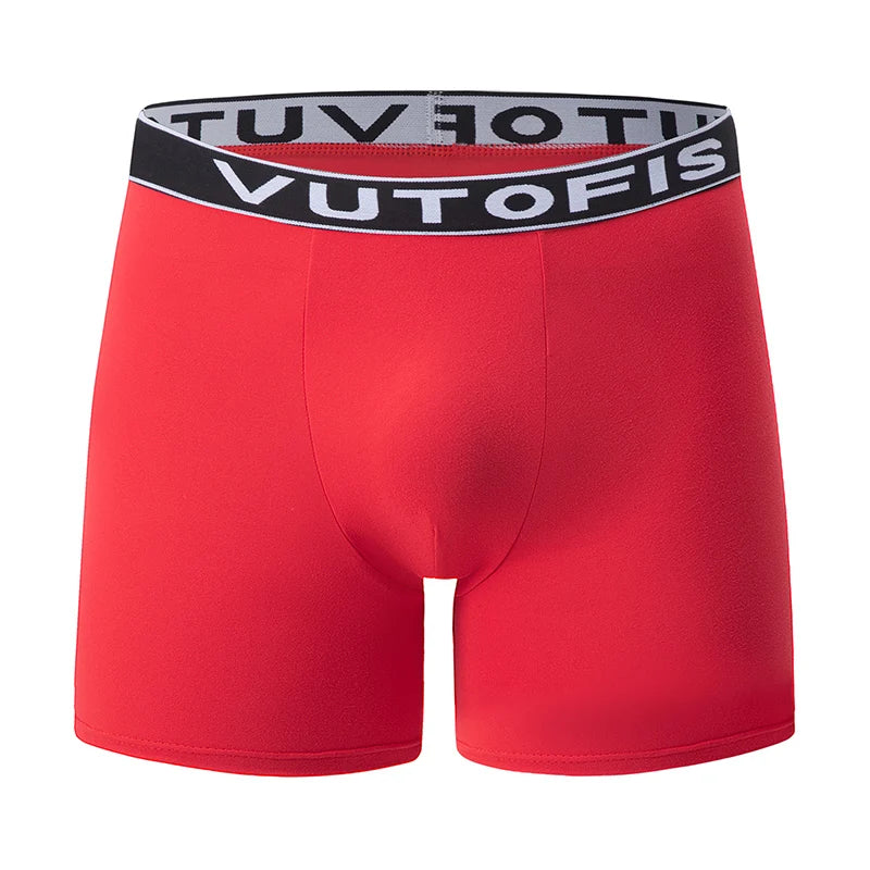 4/7 Piece Set Of Four Season Men's Solid Color Long Casual Underwear Fashionable Sports Base Shorts Plus Size Flat Corner Pants